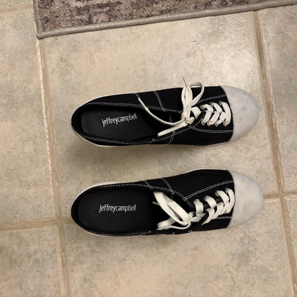 Jeffrey Campbell Black and White Casual Shoes